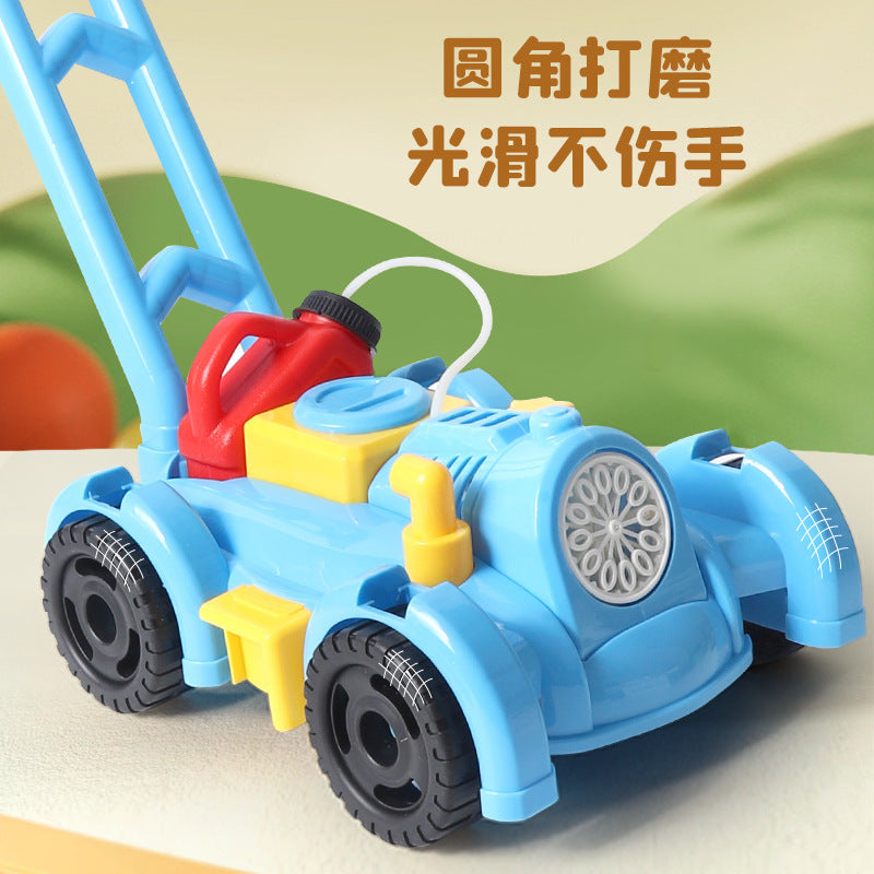 kids push tractor bubble machine fully automatic lighting outdoor garden cartoon boy bubble machine toy