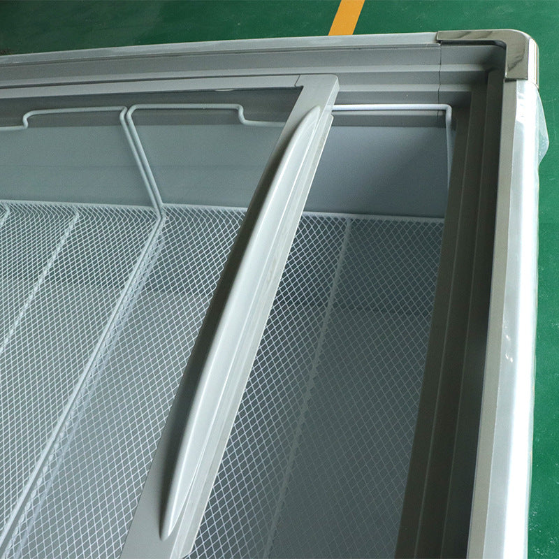 Horizontal flat island cabinet, supermarket vegetable refrigerated and fresh-keeping cabinet, meat and seafood refrigerated and freezer, flat display island cabinet