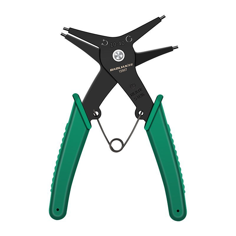 Baolian dual-purpose circlip pliers multi-function two-in-one internal and external circlip pliers spring retaining ring removal tool expansion pliers
