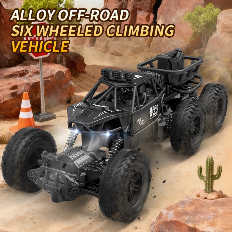 Amazon temutiktok popular six-wheel four-wheel alloy off-road climbing remote control car kids toys wholesale