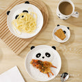 Trendy, instagrammable, high-value creative ceramic bowls, plates, and dishes - whimsical and cute cartoon panda dinnerware set wholesale