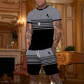 european and american men's short-sleeved and shorts sets, casual sportswear sets, 3d printed cross-border bestsellers