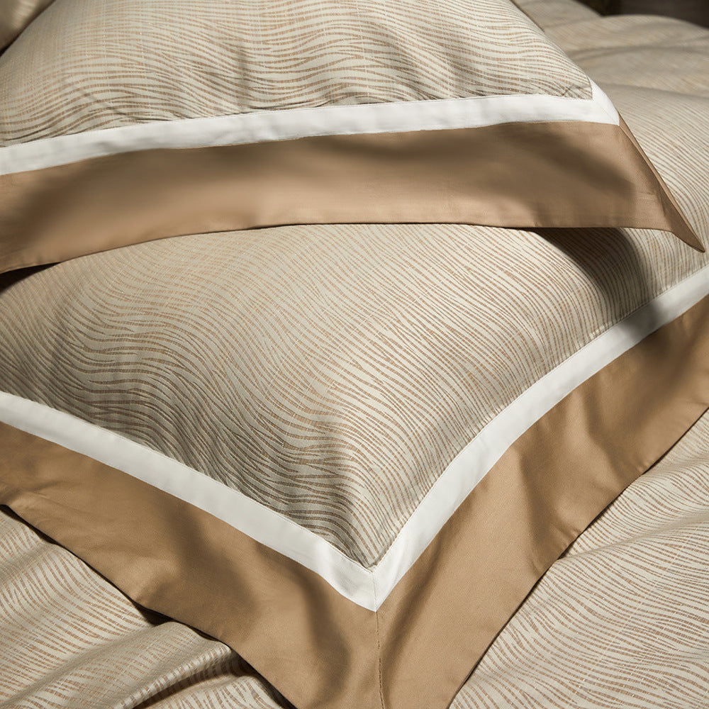 Italian luxury 120 long-staple cotton four-piece set of color-woven jacquard moisture-absorbing soft gift box packaging housewarming gift