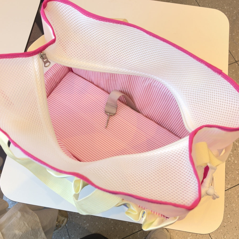 Cat bag dog bag summer pet outing portable all year round breathable style teddy small size dogs cat lace satchel backpack