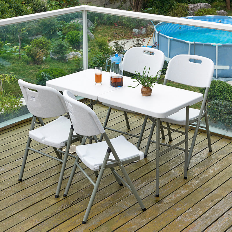 Folding table outdoor portable stall stall table for home simple rectangular study table and chair dining table long table