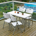Folding table outdoor portable stall stall table for home simple rectangular study table and chair dining table long table