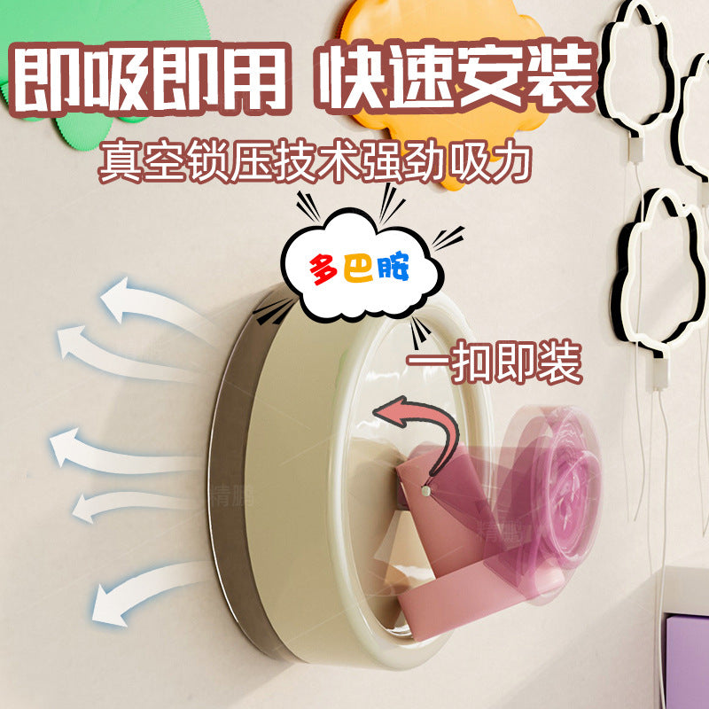 Dopamine suction cup punch-free door rear hanging hook wall-mounted bathroom strong load-bearing sticky hook vacuum traceless bathroom hanging