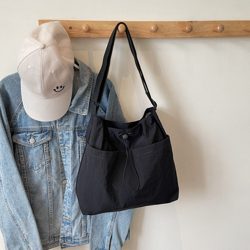 Foreign trade large-capacity tote bag women's 2024 new fashion student shoulder bag simple casual versatile messenger bag