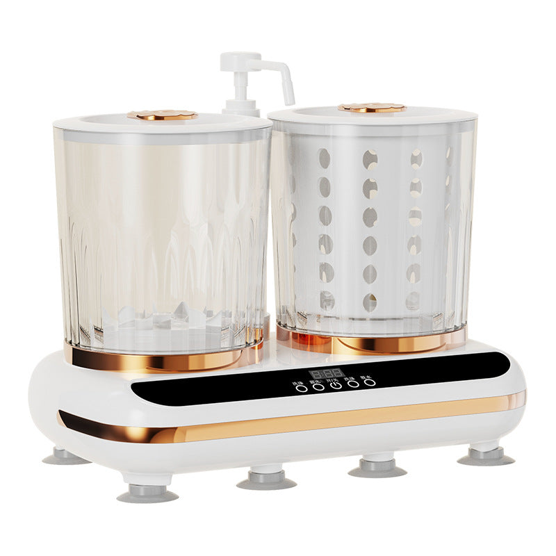 New arrival double cup washing and elution all-in-oneintimates washing machine mini underwear special washing machine for socks fully automatic small cleaning