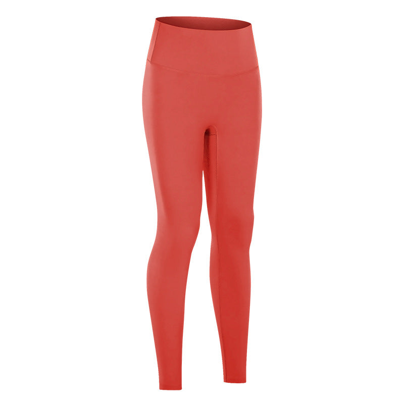 Dianqian new arrival nude fitness pants women's no embarrassing line high waist sports hip lifting stretch yoga pants d19108-2