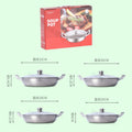 wholesale stainless steel frying pan thickened honeycomb double ear non-stick cooking pot for homeflats boiler universal