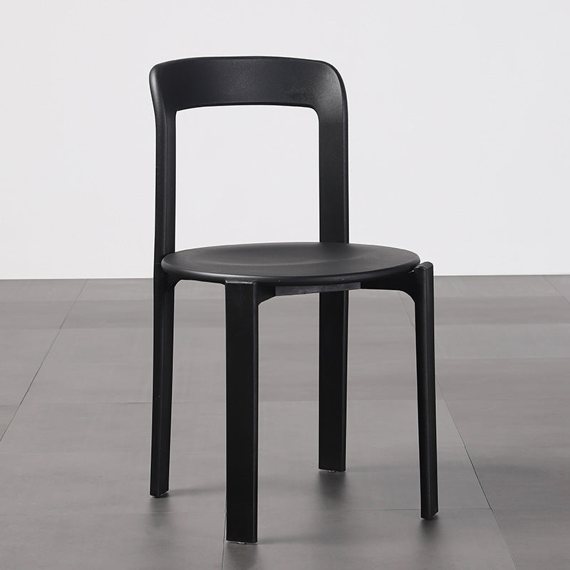 Nordic plastic chair - thickened, stackable dining chair for restaurants, cafes, indoor/outdoor use - dopamine backrest dining chair
