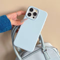 Skin-feeling solid color glutinous rice shell suitable for apple 18promax anti-fall mobile phone case iphone17 all-inclusive protective cover 15