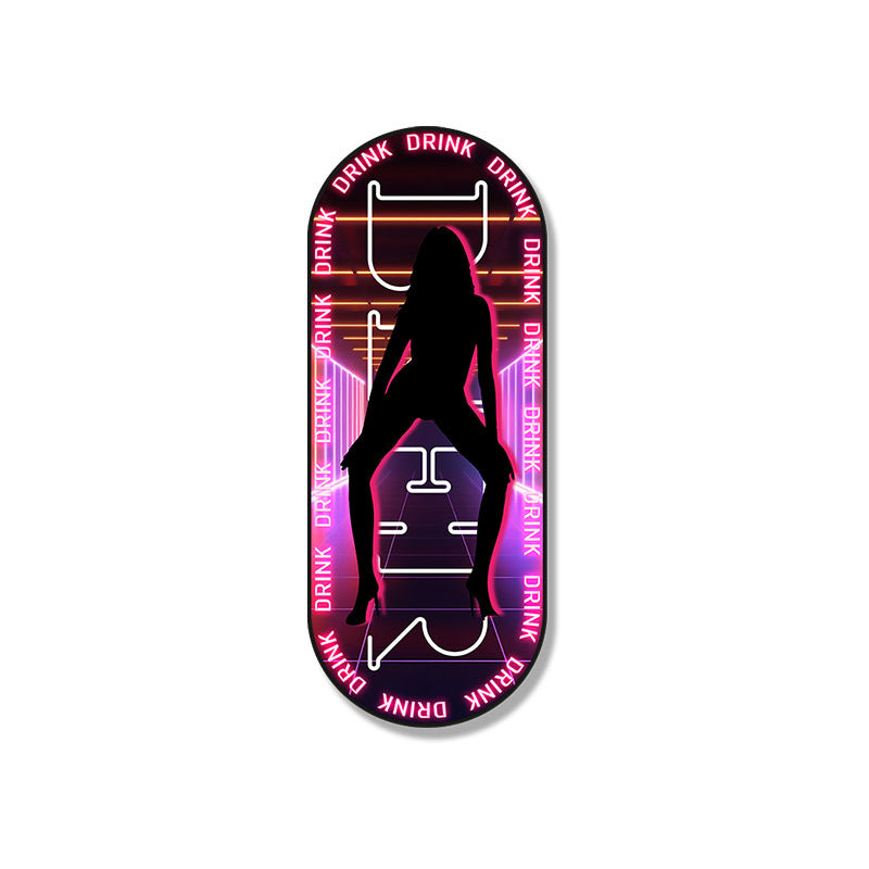 Bar nightclub sexy beautiful woman led ambient light hanging painting KTV tavern box club luminous abyss mirror decorative painting