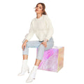 autumn/winter european and american women's casual knitted sweater fashion mesh ruffle trim top