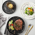 Steak plate marble ceramic western food plate hotel restaurant special plate steak plate with edge pizza plate wholesale