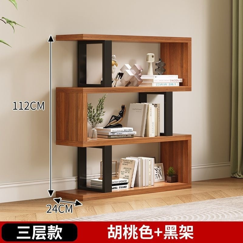 Floor-standing storage rack bookshelf solid wood wall shelf toy storage rack for home multi-layer bookcase combination storage rack