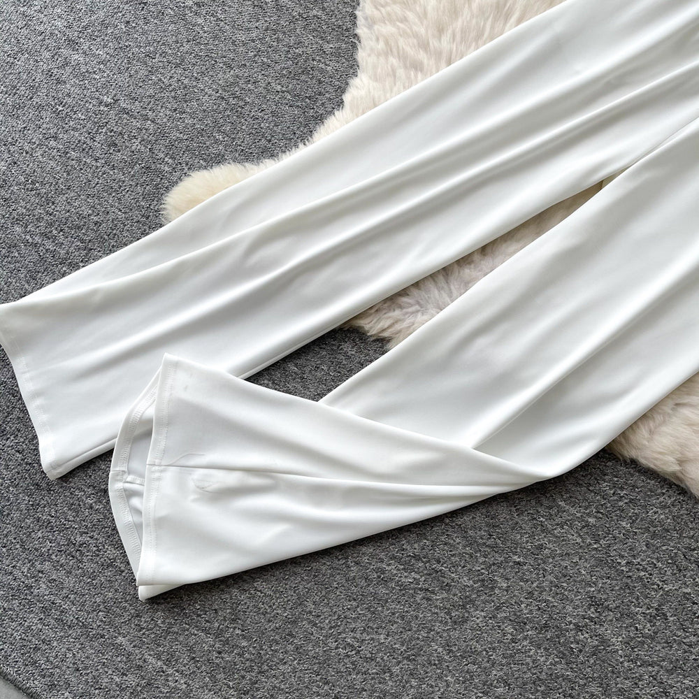 Commuting style silm vest high waistloose pantstwo-piece set female k-style summer silm type slimming lookelegantsuit