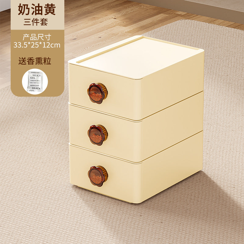 Order aromatherapy underwear storage box, underwear, underwear, socks finishing box, close-fitting clothing grid three-in-one storage artifact