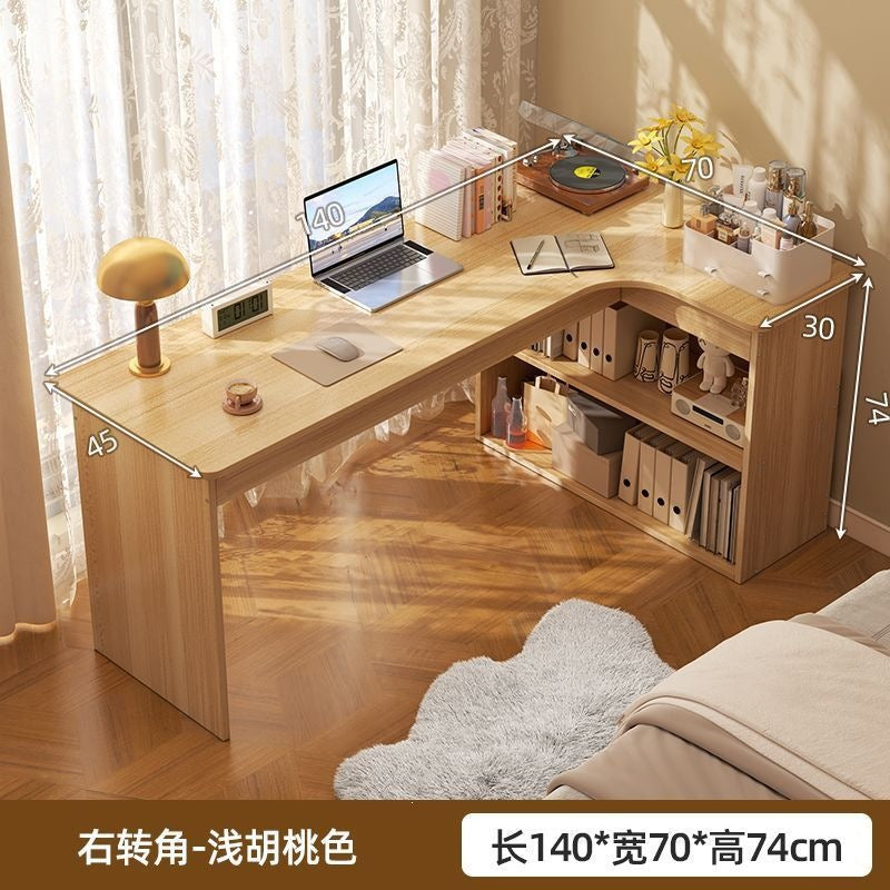 Computer desk desktop for home bedroom bookshelf all-in-one student study writing desk corner multifunctional office desk