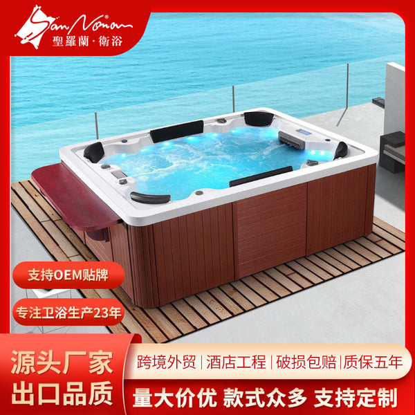 Sannora Bathroom Outdoor Heated Bath B & B Hotel Engineering Acrylic Multiplayer Surfing Massage Thermostat SPA