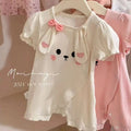 Baby summer short-sleeve romper - adorable cartoon design, newborn & infant short-sleeve crawling suit, summer outfit