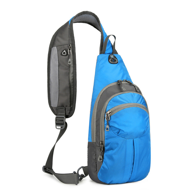 Cross-border new men's breast bag, multi-functional outdoor convenient sports backpack, wear-resistant and anti-splashing large-capacity messenger bag