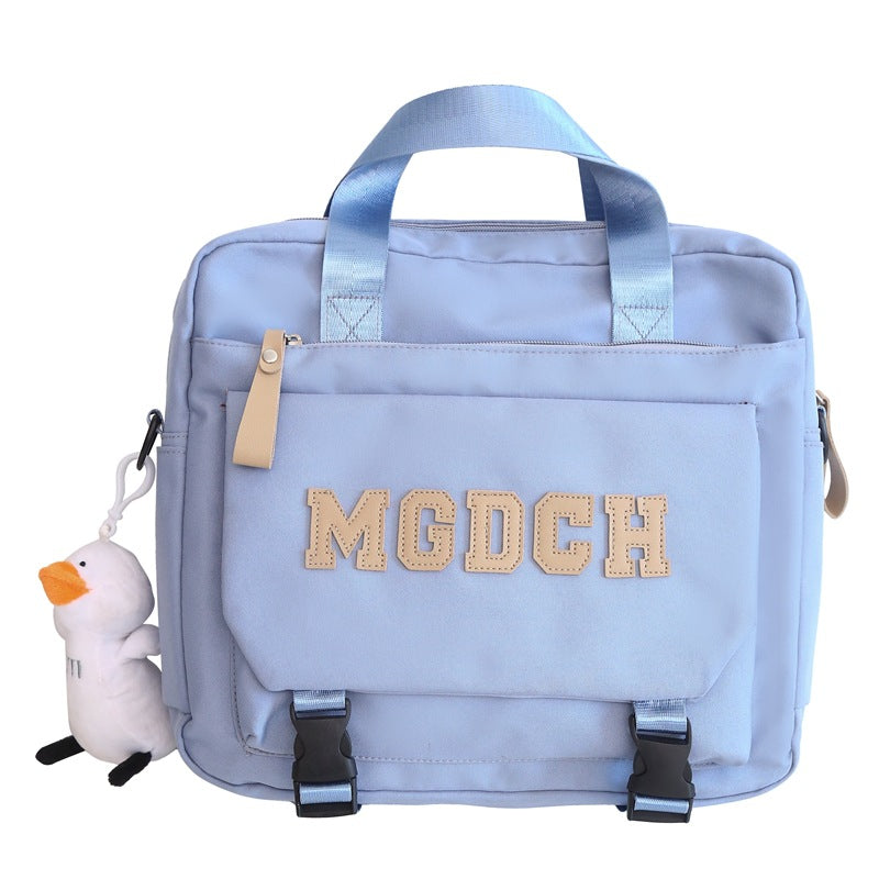 School bag women's new large-capacity backpack crossbody bag men's junior high school high school burden reduction primary school students diagonal span bag