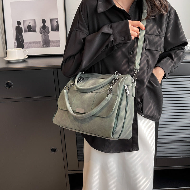 Foreign trade popular bag women's large capacity 2025 new spring and summer versatile matte messenger bag portable commuter tote bag
