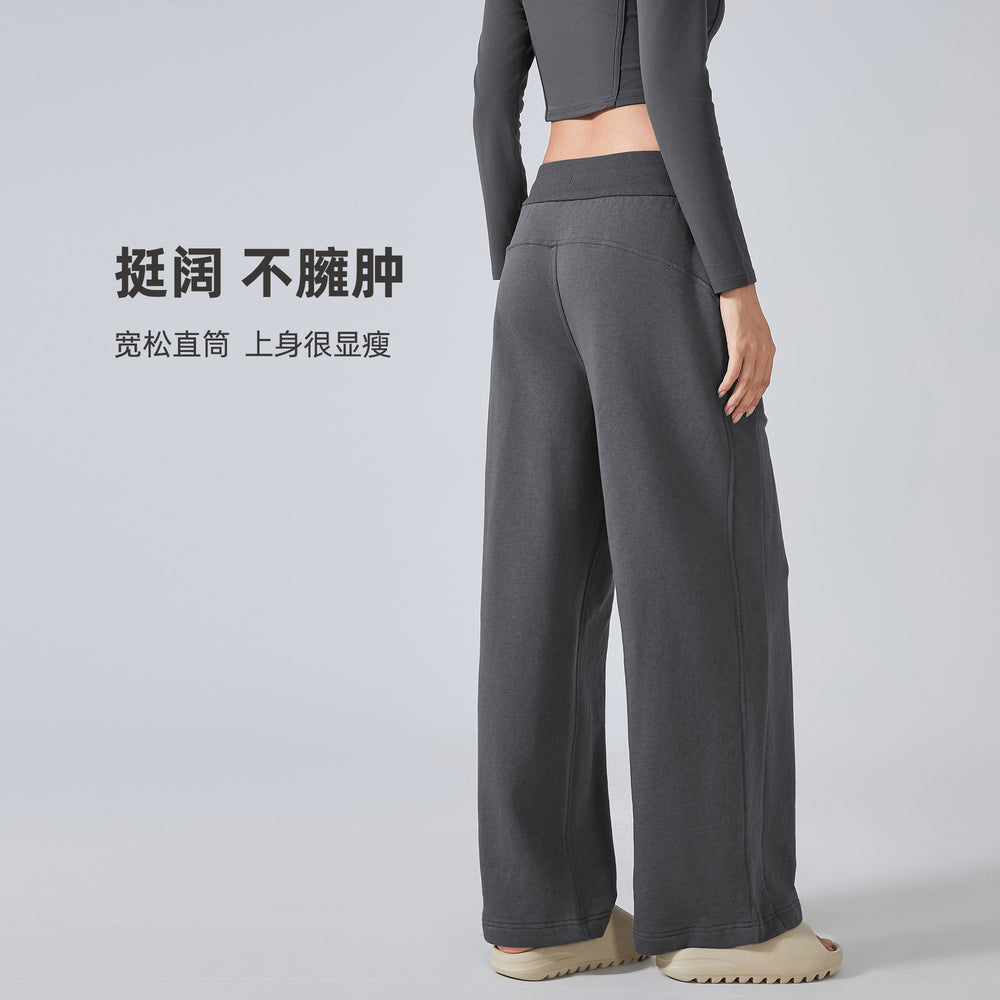 Fall and winterloose sports sweatpants for women easiest for matchwork clothingloose pantshigh waistslimming lookheattechstraight-legcasual pantsdaw134