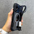 Jia gu shield multifunctional magnetic stand compatible iphone 16 drop-proof phone case with lanyard for apple 15 & 14 (cross-border)