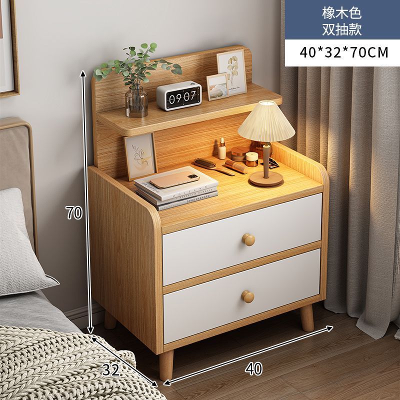 Bedside table bedroom for home widened bedside small cabinet with drawer storage cabinet rental house solid wood scandinavian style
