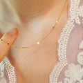 hot-selling jewelry casualniche style gold sequin necklace ins style accessible luxurysense of design single chain neck accessory