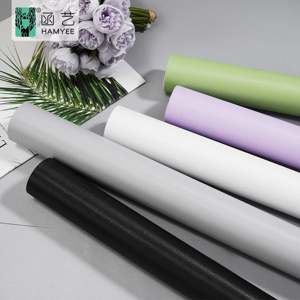 Source factory direct sales solid color self-adhesive wallpaper hotel hotel bedroom renovation sticker wallpaper wholesale