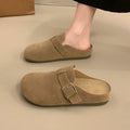 Soft bottom birkenstock shoes women's thick sole slippers outwear 2026 spring and summer new arrival one-leg birkenstock toe-cap half slippers sandals