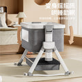 Aluminum alloy baby crib - portable, foldable, and convertible bassinet - multifunctional newborn bed - splice-together large bed
