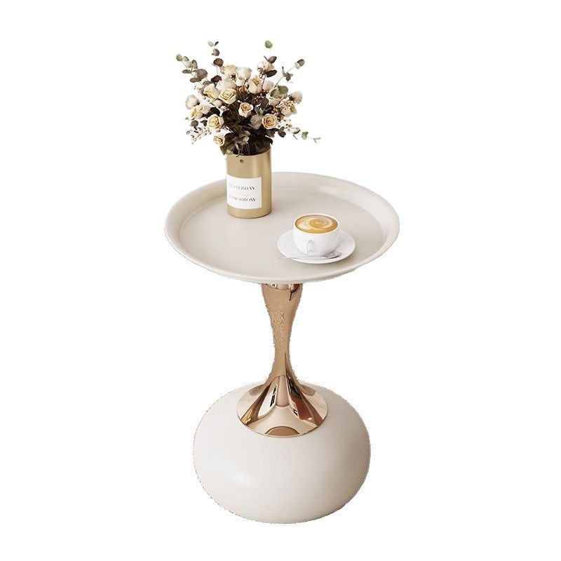 European style iron side table small apartment for home living room sofa side small waist french coffee table bedroom bedside small round table