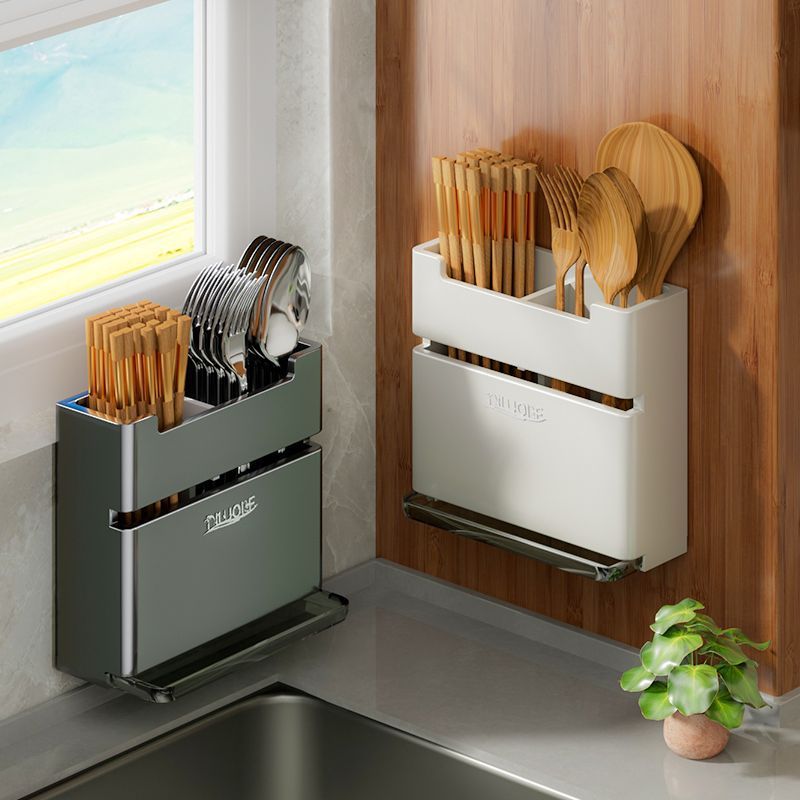 Chopsticks tube Wall-mounted kitchen drain Household drain Shelf Kitchen storage box Cage storage box Shelf