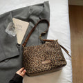 2025 new design leopard print shoulder & crossbody bag - large capacity tote bag - vintage effortless style fashion handbag