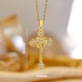popular copper micro-embedded accessible luxury cross necklace for women fashioneasiest for matchelegant non-fading clavicle chain jewelry