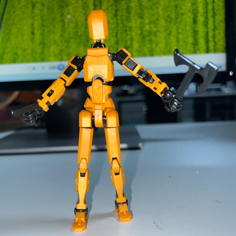 Cross-border lucky 13 multi-joint movable doll creative collage ornament puzzle building block decompression boy toy wholesale