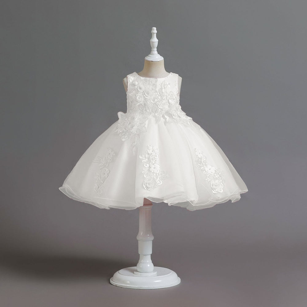 New arrival: girls' formal dress - 3d floral princess gown for girls, elegant and grand style, perfect for proms and performances