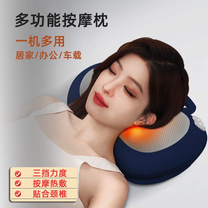 Shoulder and cervical spine massage instrument back waist whole body neck kneading for home electric multifunctional massage pillow