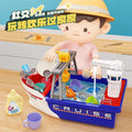 Fishing toys, water play, housekeeping, dishwashing table, educational early education, kids toys, boat, can be stored, birthday gift, june 1st