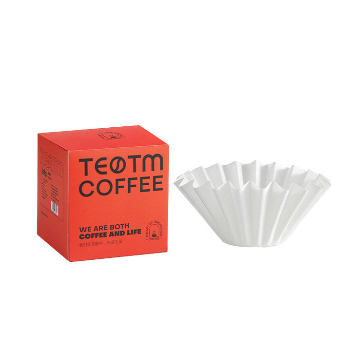 Japanese imported cake coffee filter paper, 50 sheets, 155mm/185mm, hand-brewed cake filter paper, boxed coffee filter