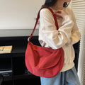 trend pure colorcasual bag women's large capacity tote bag multi-functional cloth bag easiest for match shoulder crossbody bag trendy