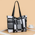 Tote bag women's color block shoulder bag large capacity 2024 new color matching fashion spring/summer ladies' handbag - single item