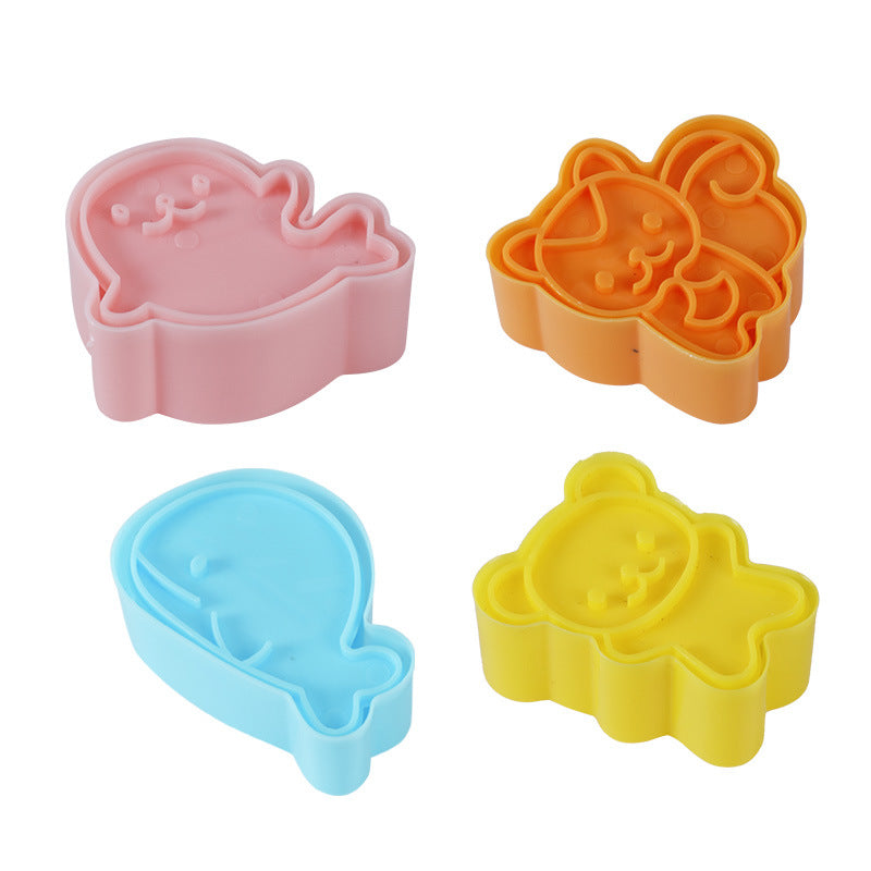 hot selling cute animal cookie cutter set - dolphin, bear, mini sandwich baking mold wholesale