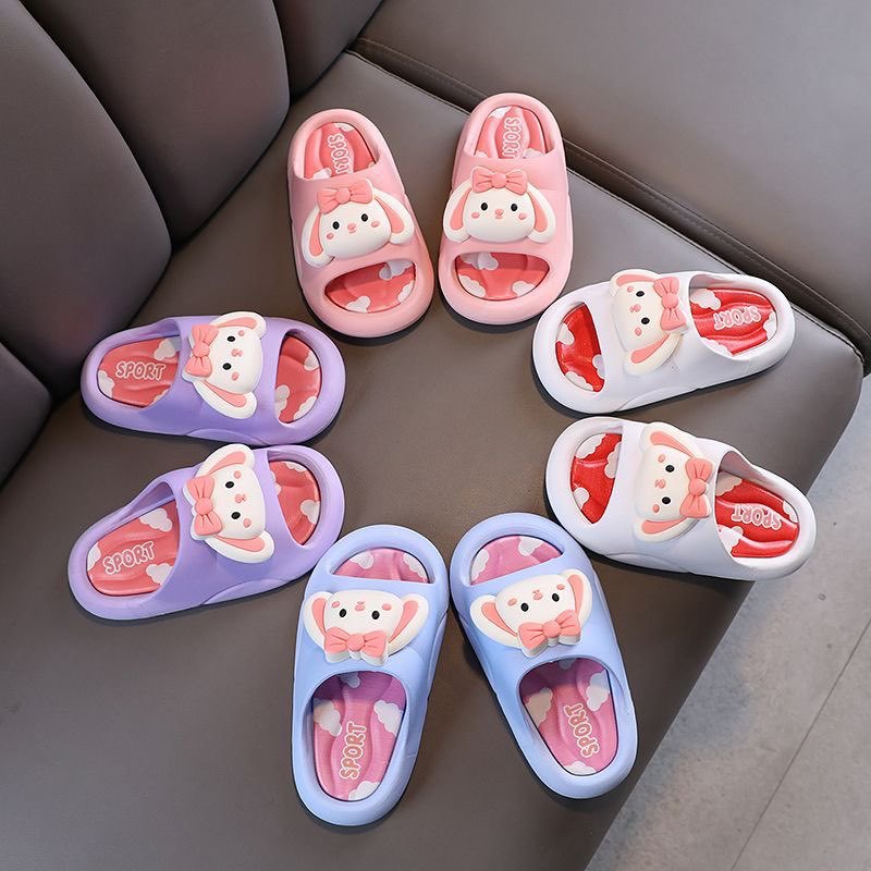 Cute kids' slippers - summer anti-slip bath soft sole bathroom cartoon indoor girls' home baby girl slippers
