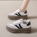 White chunky sole sneakers - women's height increasing white shoes - 2026 spring/summer new arrivals - korean style casual versatile platform sneakers for petite women